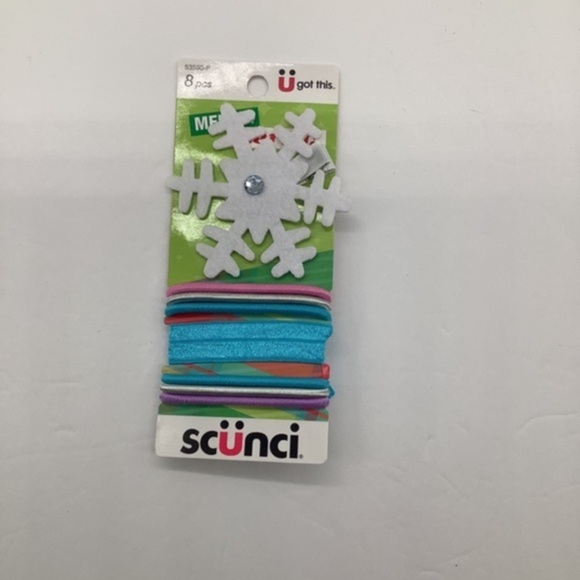 Scunci Snow Flakes Assortment Ties 8pcs 53590-P - Picture 1 of 5
